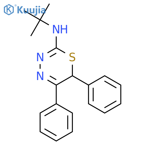 6H-1,3,4-Thiadiazin-2-amine, N-(1,1-dimethylethyl)-5,6-diphenyl- structure