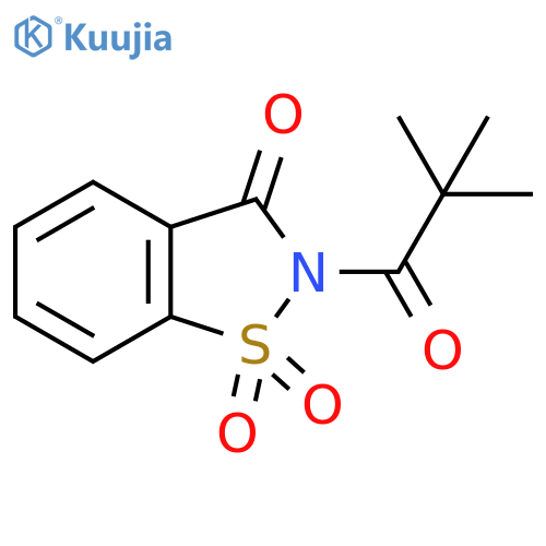1,2-Benzisothiazol-3(2H)-one, 2-(2,2-dimethyl-1-oxopropyl)-,1,1-dioxide structure