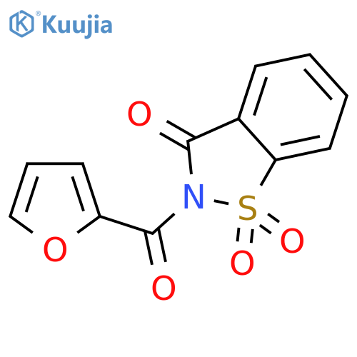 1,2-Benzisothiazol-3(2H)-one, 2-(2-furanylcarbonyl)-, 1,1-dioxide structure