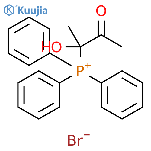 Phosphonium, (1-hydroxy-1-methyl-2-oxopropyl)triphenyl-, bromide structure