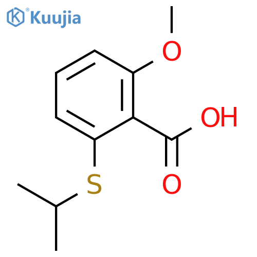 Benzoic acid, 2-methoxy-6-[(1-methylethyl)thio]- structure