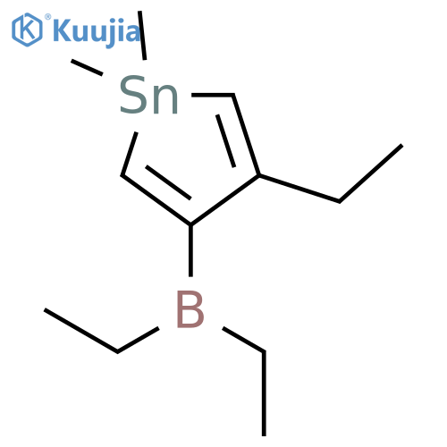 BORANE, DIETHYL(4-ETHYL-1,1-DIMETHYL-1H-STANNOL-3-YL)- structure