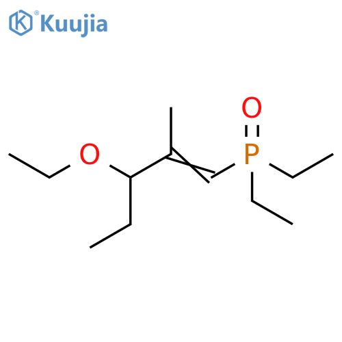 Phosphine oxide, (3-ethoxy-2-methyl-1-pentenyl)diethyl- structure