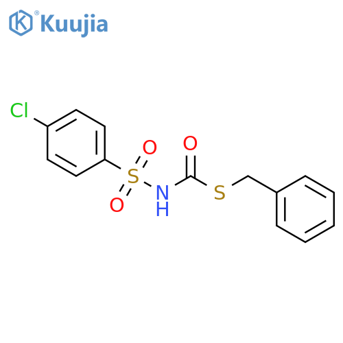 Carbamothioic acid, [(4-chlorophenyl)sulfonyl]-, S-(phenylmethyl) ester structure