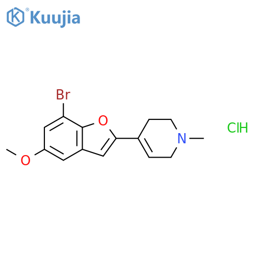 PYRIDINE, 4-(7-BROMO-5-METHOXY-2-BENZOFURANYL)-1,2,3,6-TETRAHYDRO-1-METHYL-, HYDROCHLORIDE structure