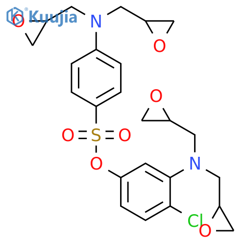 Benzenesulfonic acid, 4-[bis(oxiranylmethyl)amino]-,3-[bis(oxiranylmethyl)amino]-4-chlorophenyl ester structure