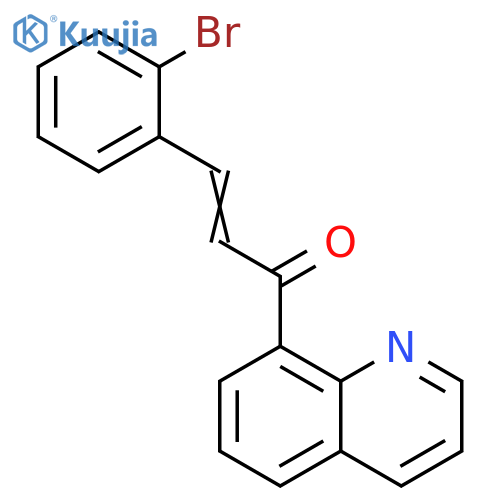 2-Propen-1-one, 3-(2-bromophenyl)-1-(8-quinolinyl)- structure