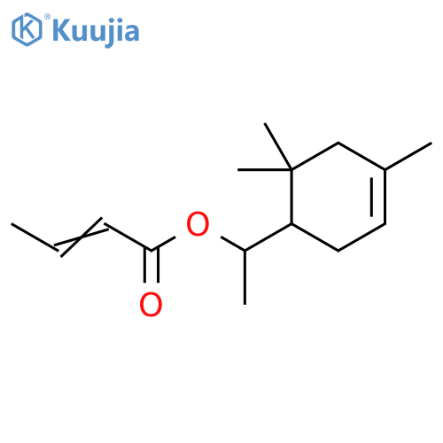 2-Butenoic acid, 1-(4,6,6-trimethyl-3-cyclohexen-1-yl)ethyl ester structure