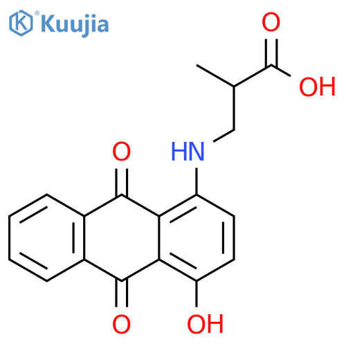 Propanoic acid,3-[(9,10-dihydro-4-hydroxy-9,10-dioxo-1-anthracenyl)amino]-2-methyl- structure
