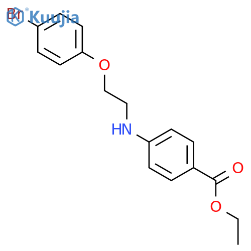 Benzoic acid, 4-[[2-(4-bromophenoxy)ethyl]amino]-, ethyl ester structure