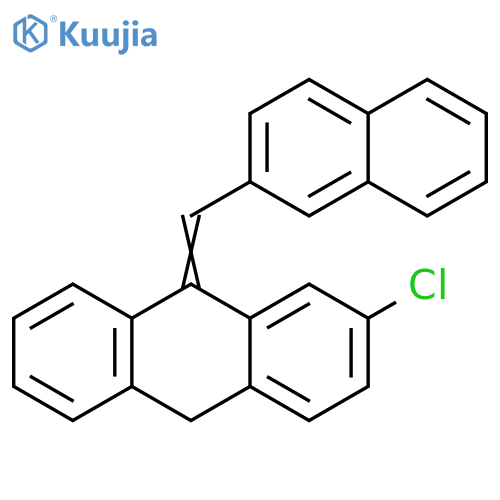 Anthracene, 2-chloro-9,10-dihydro-9-(2-naphthalenylmethylene)- structure