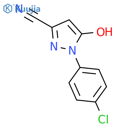 1-(4-chlorophenyl)-5-hydroxy-1H-pyrazole-3-carbonitrile structure