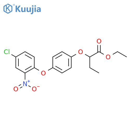 Butanoic acid, 2-[4-(4-chloro-2-nitrophenoxy)phenoxy]-, ethyl ester structure