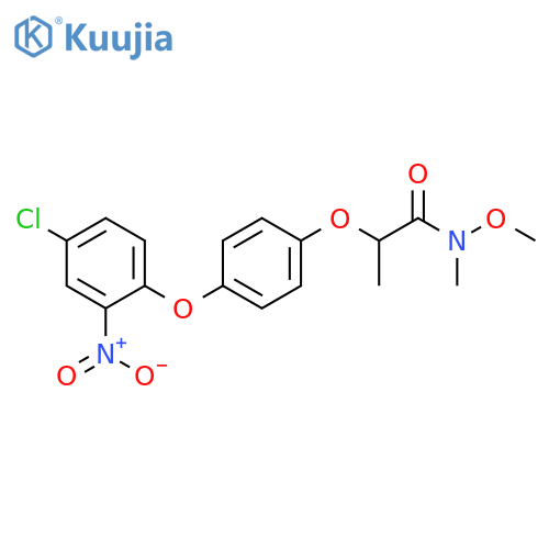 Propanamide,2-[4-(4-chloro-2-nitrophenoxy)phenoxy]-N-methoxy-N-methyl- structure