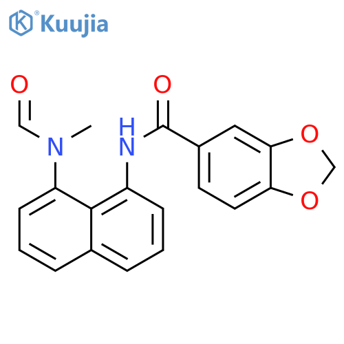 1,3-Benzodioxole-5-carboxamide,N-[8-(formylmethylamino)-1-naphthalenyl]- structure