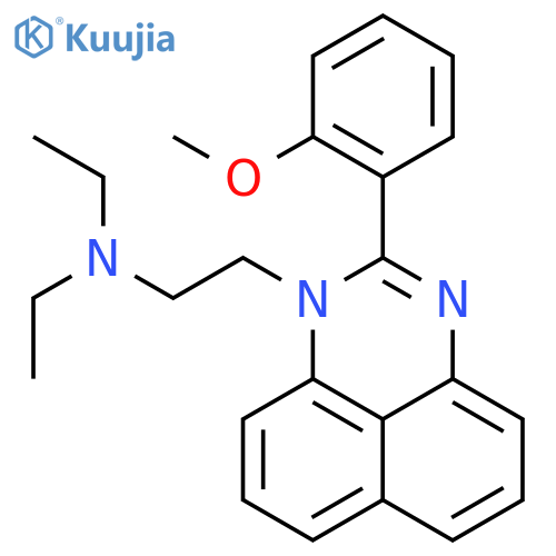 N,N-diethyl-2-[2-(2-methoxyphenyl)-1H-perimidin-1-yl]ethanamine structure