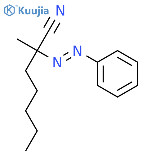 Heptanenitrile, 2-methyl-2-(phenylazo)- structure