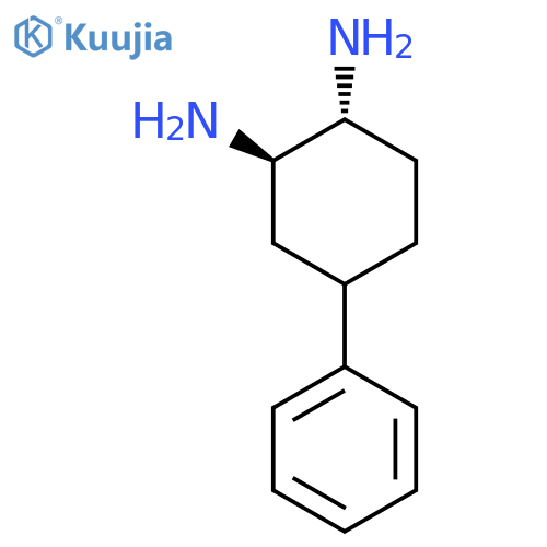 1,2-Cyclohexanediamine, 4-phenyl-, (1R,2R)-rel- structure
