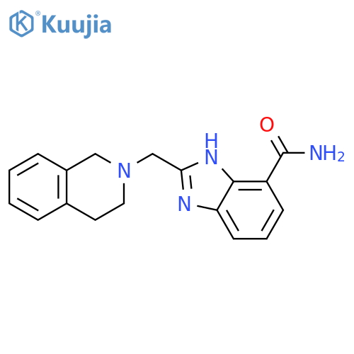 1H-Benzimidazole-4-carboxamide,2-[(3,4-dihydro-2(1H)-isoquinolinyl)methyl]- structure