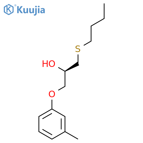 2-PROPANOL, 1-(BUTYLTHIO)-3-(3-METHYLPHENOXY)-, (2R)- structure