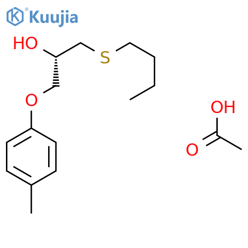 2-PROPANOL, 1-(BUTYLTHIO)-3-(4-METHYLPHENOXY)-, ACETATE, (2S)- structure
