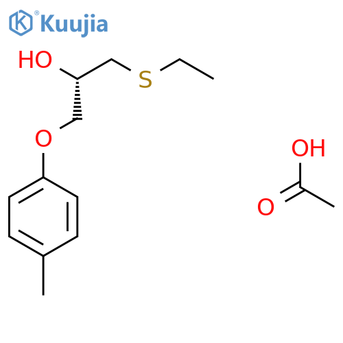 2-PROPANOL, 1-(ETHYLTHIO)-3-(4-METHYLPHENOXY)-, ACETATE, (2S)- structure