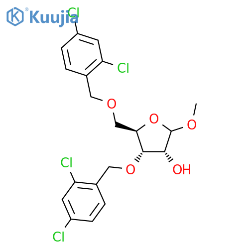 Methyl 3,5-di-O-(2,4-dichlorobenzyl)-D-ribofuranoside structure