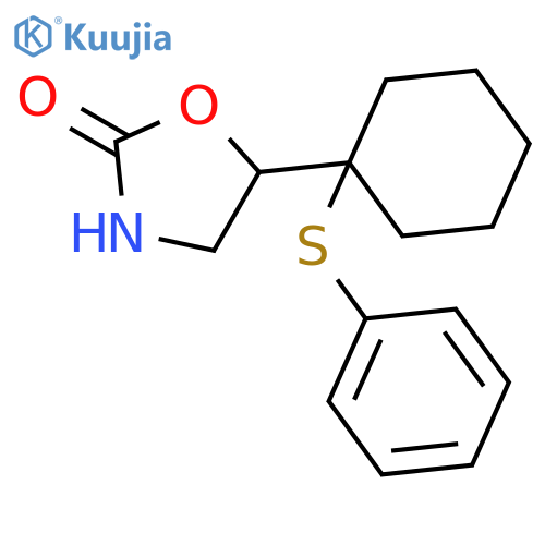2-Oxazolidinone, 5-[1-(phenylthio)cyclohexyl]- structure