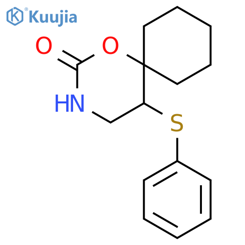 1-OXA-3-AZASPIRO[5.5]UNDECAN-2-ONE, 5-(PHENYLTHIO)- structure
