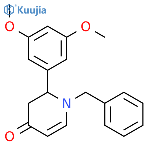 4(1H)-Pyridinone, 2-(3,5-dimethoxyphenyl)-2,3-dihydro-1-(phenylmethyl)- structure