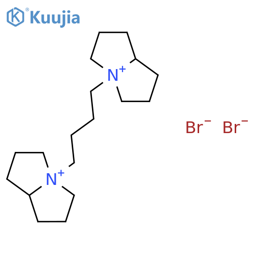 1H-PYRROLIZINIUM, 4,4'-(1,4-BUTANEDIYL)BIS[HEXAHYDRO-, DIBROMIDE structure