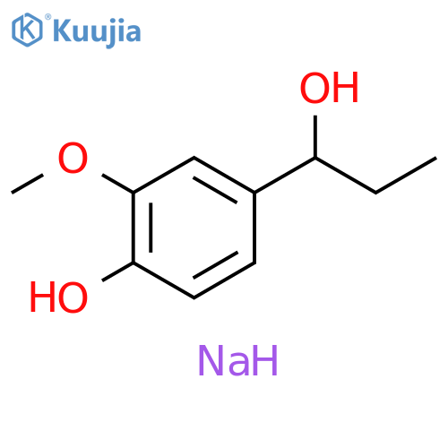Benzenemethanol, α-ethyl-4-hydroxy-3-methoxy-, sodium salt (1:2) structure