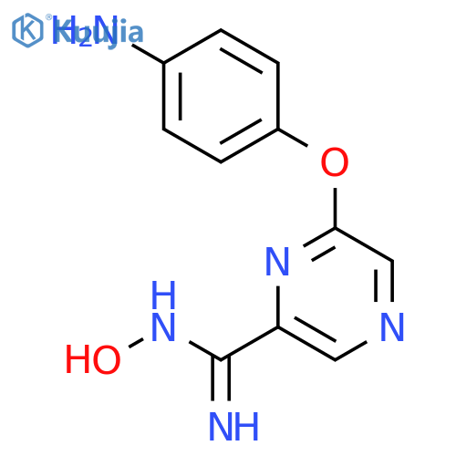 PYRAZINECARBOXIMIDAMIDE, 6-(4-AMINOPHENOXY)-N-HYDROXY- structure