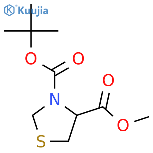 3,4-THIAZOLIDINEDICARBOXYLIC ACID, 3-(1,1-DIMETHYLETHYL) 4-METHYL ESTER structure