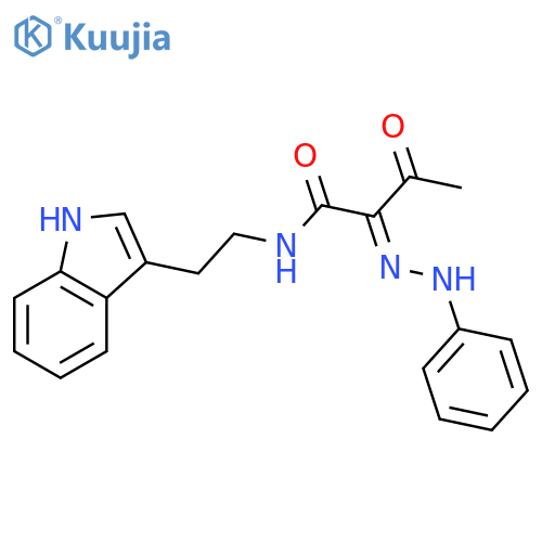 Butanamide, N-[2-(1H-indol-3-yl)ethyl]-3-oxo-2-(phenylhydrazono)- structure