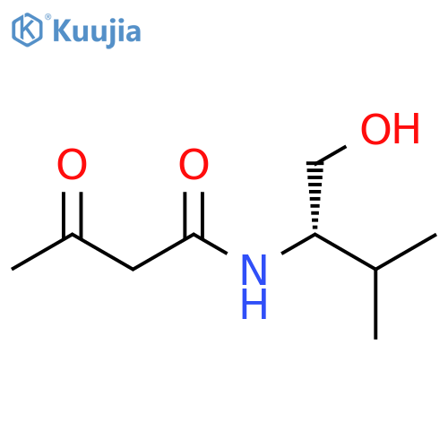 Butanamide, N-[1-(hydroxymethyl)-2-methylpropyl]-3-oxo-, (S)- (9CI) structure