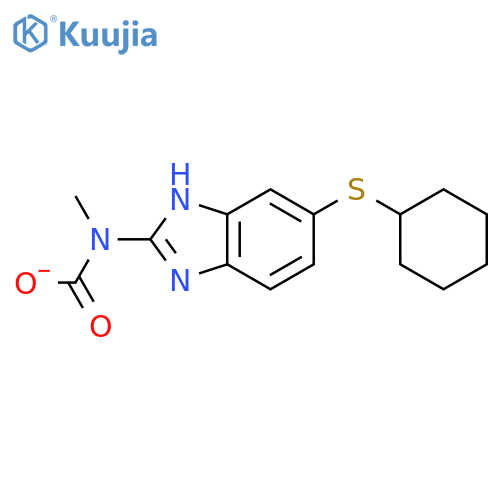 Carbamic acid,[5-(cyclohexylthio)-1H-benzimidazol-2-yl]-, methyl ester (9CI) structure