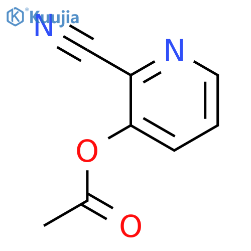 2-Pyridinecarbonitrile, 3-(acetyloxy)- structure