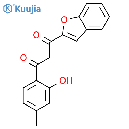 1,3-PROPANEDIONE, 1-(2-BENZOFURANYL)-3-(2-HYDROXY-4-METHYLPHENYL)- structure
