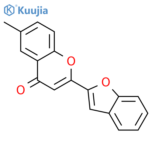4H-1-BENZOPYRAN-4-ONE, 2-(2-BENZOFURANYL)-6-METHYL- structure