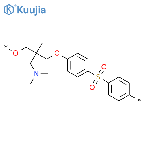 POLY[OXY[2-[(DIMETHYLAMINO)METHYL]-2-METHYL-1,3-PROPANEDIYL]OXY-1,4-PHENYLENESULFONYL-1,4-PHENYLENE] structure