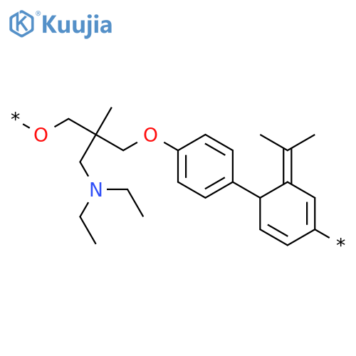 Poly[oxy[2-[(diethylamino)methyl]-2-methyl-1,3-propanediyl]oxy-1,4-phenylene(1-methylethylidene)-1,4-phenylene] structure