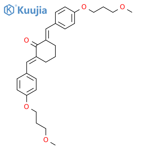 CYCLOHEXANONE, 2,6-BIS[[4-(3-METHOXYPROPOXY)PHENYL]METHYLENE]- structure