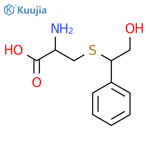 S-(2-hydroxy-1-phenylethyl)-L-cysteine structure