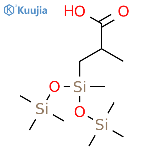 Propanoic acid,2-methyl-3-[1,3,3,3-tetramethyl-1-[(trimethylsilyl)oxy]disiloxanyl]- structure