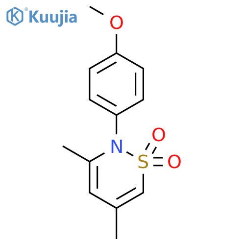 2H-1,2-Thiazine, 2-(4-methoxyphenyl)-3,5-dimethyl-, 1,1-dioxide structure