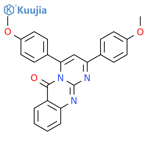 6H-PYRIMIDO[2,1-B]QUINAZOLIN-6-ONE, 2,4-BIS(4-METHOXYPHENYL)- structure