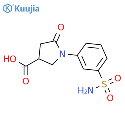 5-Oxo-1-(3-sulfamoylphenyl)pyrrolidine-3-carboxylic Acid structure