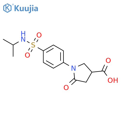 3-Pyrrolidinecarboxylic acid,1-[4-[[(1-methylethyl)amino]sulfonyl]phenyl]-5-oxo- structure