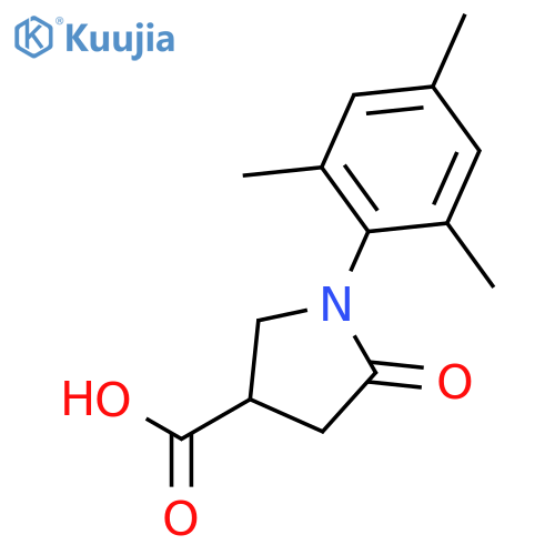 5-oxo-1-(2,4,6-trimethylphenyl)pyrrolidine-3-carboxylic acid structure